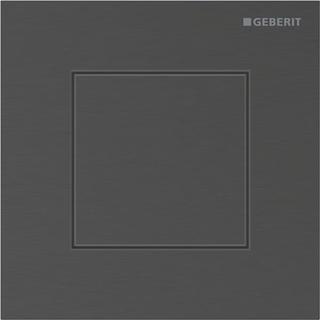 GE Typ 40 BetPl., eckig, f. UR-Strg. pneum. Sp., schwarzchrom gebürstet, Etc