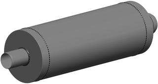 ATEC Zu- und Abluft-Schalldämpfer ZAS 5, DN 50, 540mm, 15 dB, Kunststoff