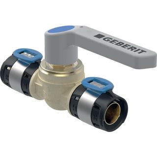 Geberit Kugelhahn FlowFit d= 20mm, 11,5cm, mit Betätigungshebel