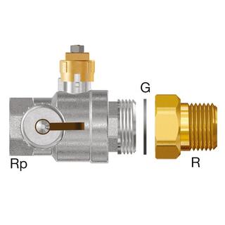 Flamco Kappenkugelhahn DN 25, Rp 1 IGxG 1 1/4 AG (satzverpackt)