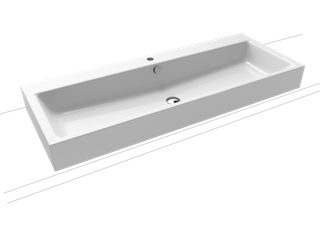 Kaldewei Aufsatz-Waschtisch PURO 3168 120x46, o. Hahnl., sw, P-E, warm grey10
