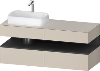 Duravit Waschtisch-Unterschrank Qatego 140x55x60cm, gra m/ta m, Pl, Beck. li