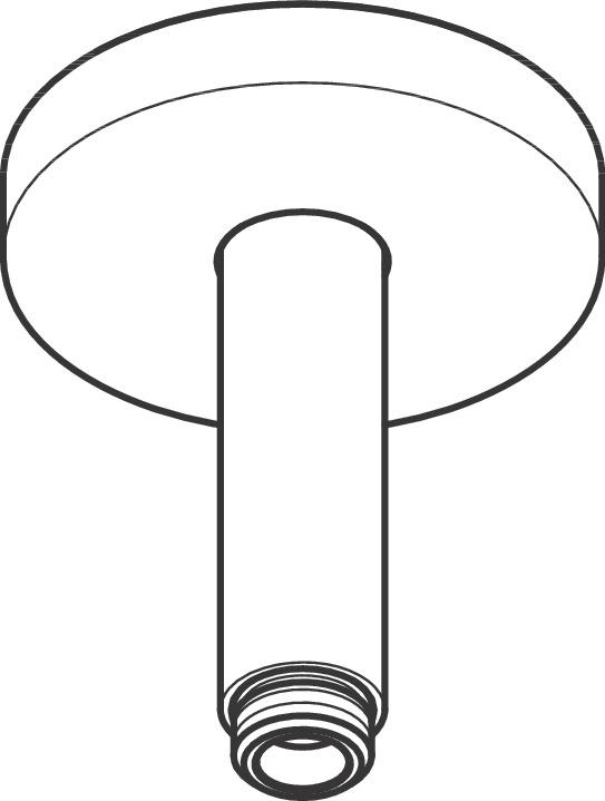Artikelbild 4 des Artikels „hansgrohe Deckenanschluss Axor 100mm, rund, brushed brass brushed brass“
