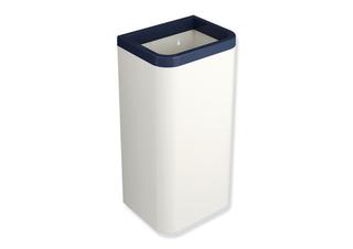 HEWI Papierabfallbehälter 477 341x655x261mm, Korp reinweiß, stahlblau