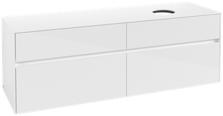 V&B Waschtischunterschrank Collaro 160x54,8x50cm, WT rechts, glossy white
