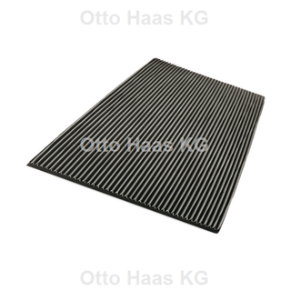 HAAS Feinriefenmatte 1,2x10 m, 3mm, Gummi, schwarz