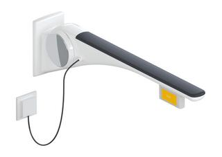 HEWI Stützklappgr 802 LifeSystem Basic 900, we hgl/anthr ma, Funktaste, rechts