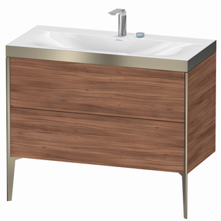 DU WTU XViu/Viu, 2 Ausz 610x1000x480mm 2 HL, champ.m/nussb. natur, Ra.B1 ES Ah.