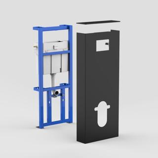 Sanit WC-Montagelement INEO SOLO Verkleidung schwarz/schwarz