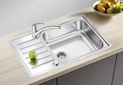 Blanco Spüle LANTOS XL 6 S-IF COMPACT 78x50cm, ES Bürstf, rev, m Abl-Fernbed.