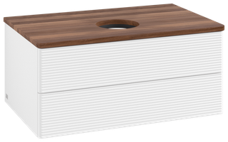 V&B WT-Unterschrank m F-Struktur Antao 80x36x50cm, WBP-farbe w. wal, wh. m Lac