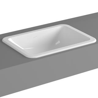 VitrA Einbau-Waschtisch S20 50x37cm, m ÜL, o. HL, recht., we hgl