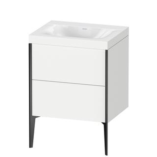 Duravit WT-Unterschrank c-bonded XViu 60x48cm, 2 AZ, o. HL, sw m, Rah. C, we m