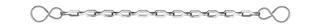 ASW Patentketten-Kettengarnitur 900mm lg, 0,4mm, m 2 S-Haken, MS verchr.