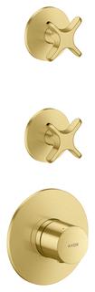 hansgrohe Fertigmontageset Axor One UP-Therm., 2 Verbr., m Kreuz, brush. br