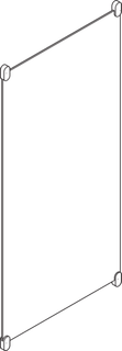HEWI Wandspiegel 801 600 x 1200 x 6 mm, mit Haltern