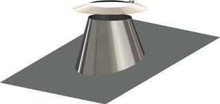 ATEC Dachdurchführung mit Wetterkragen 701x671mm, DN 100/150, 6-32Gr, PP, ES bl