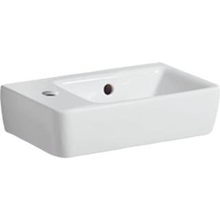 Geberit Handwaschbecken Renova Compact 40x25cm, m ÜL, Hahnloch links, weiß