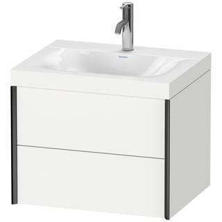 Duravit WT-Unterschrank c-bonded XViu 60x48cm, 2 La, 1 HL, sw m, Rah. C, we m