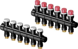 Uponor Verteiler Vario PLUS 6-fach, 300mm, G 3/4, Polyamid
