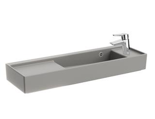VitrA WT Compact-asymmetrisch ArchiPlan 90x29cm, Ab l, HLB re, ÜL, steingrau ma