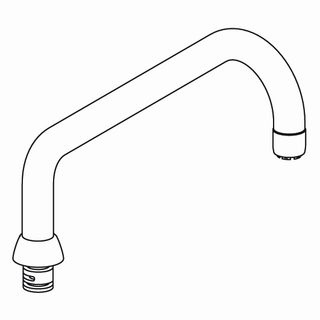 KWC Schwenkauslauf GASTRO A250 oben, T215. 1/2, chromeline