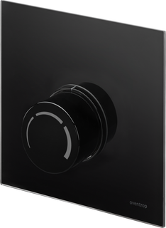 Oventrop Abdeckung Unibox RTL Echtglas schwarz, mit Thermostat