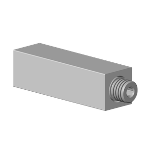 DO Anschluss vertikal ET 90111009200 35 x 35 x 135 mm Platin gebürstet