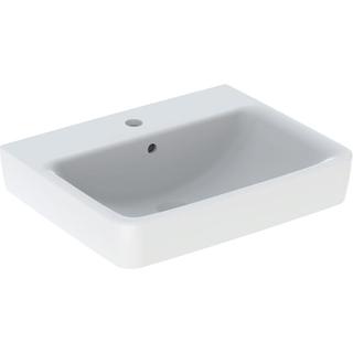 Geberit Aufsatz-Waschtisch Renova Plan 55x44cm, Hahnl. mit., m ÜL, we. KeraTect