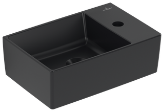 V&B Handwaschbecken Memento 2.0 40x26cm, m Hahnl., o. ÜL, P black C-plus