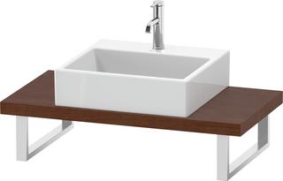 Duravit Konsole Compact L-Cube 80-200x48cm, 1 AS, Stä 4.5cm, US Nussb