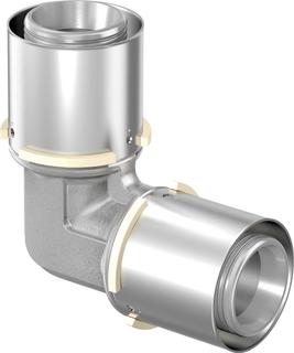 Uponor Press-Winkel 40 x 40 mm, Messing verzinnt