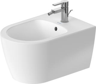 Duravit Wand-Bidet Me by Starck 37x54cm, m ÜL, Hahnloch, weiß seidenmatt