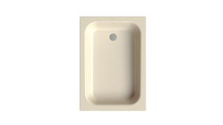 Duschwanne BetteQuinta 100x70x15cm, Glasur, pergamon