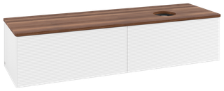 V&B WTU m F-Struktur -Beleuchtung Antao 160x50cm, WBP-farbe w. wal, wh. m Lac