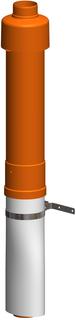ATEC Dachhochführung PolyTwin DN 80, ziegelrot, L30, konzentrisch
