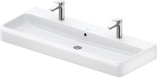 Duravit Aufsatz-Doppelwaschtisch Qatego 120x47cm, m 2 HL, Ü, HLB, gs, we hgl