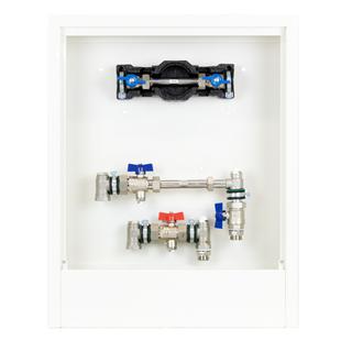Strawa Wohnungsanschlussstation AS 14-W1-WMZ AP, 3/4", 496x620mm, AP-Sch