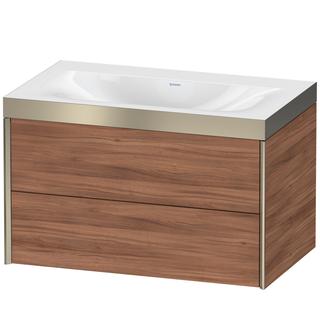 Duravit WT-Unterschrank c-bonded XViu 80x48cm, 2 La, o HL, C m, R P, Nussb Nat