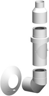 MHG Basis-Abgas-Set DN 80/125, ES we, White, AW, Innen PP
