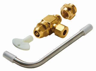 HS Probenahmeventil UNIWATER 2003 1/4", mit Adapter 3/8x1/4", Messing