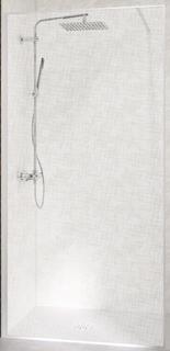 Kinedo Walk In Solo Design Plus 100 Profil Weiß Glas Tissage 6mm H200cm