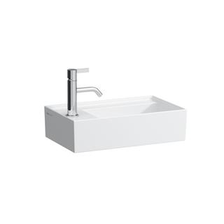 Laufen Handwaschbecken KARTELL 46x28cm, Arm. li, o. ÜL, o. Hahnl., weiß