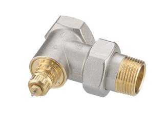 Danfoss Ventilgehäuse RA-G 25, R 1, Eckform, matt vernickelt