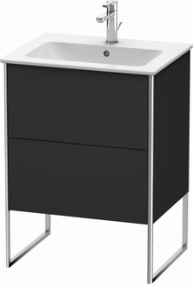 Duravit Waschtisch-Unterschrank XSquare 61x47,8cm, graph matt, 2 Ausz., stehend