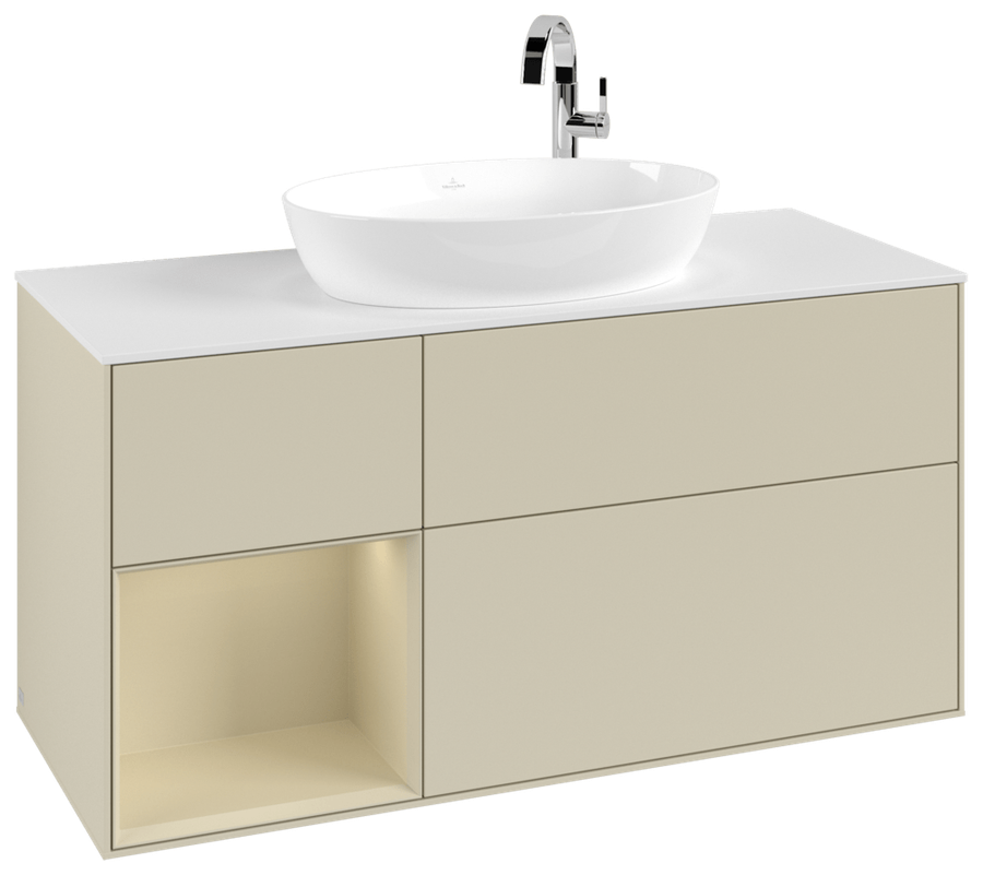 Artikelbild 2 des Artikels „V&B Waschtisch-Unterschrank Finion 120cm, Pl w m, Rg si G m La, si Gr m Lac Regal Silk Grey Matt Lacquer | silk grey matt lacquer“