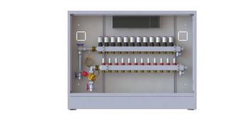 Danfoss Wohnungsstation UnoFloor Control 10 HK, Mont li, UP, mit Tür und Rahmen