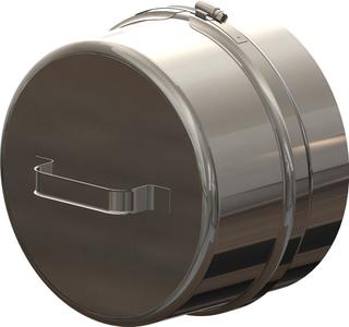 ATEC Enddeckel PolyTop DN 125/190, f Kask., PP, Edelstahl blank