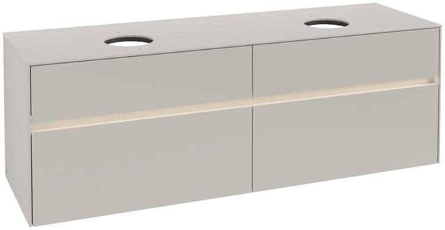 Artikelbild 1 des Artikels „V&B Waschtischunterschrank Collaro 160x54,8x50cm, f 2 WT, m LED, soft Gr soft grey“