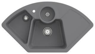 V&B Eckspüle Solo Eck m Abl.garn, Hand., stone CeramicPlus